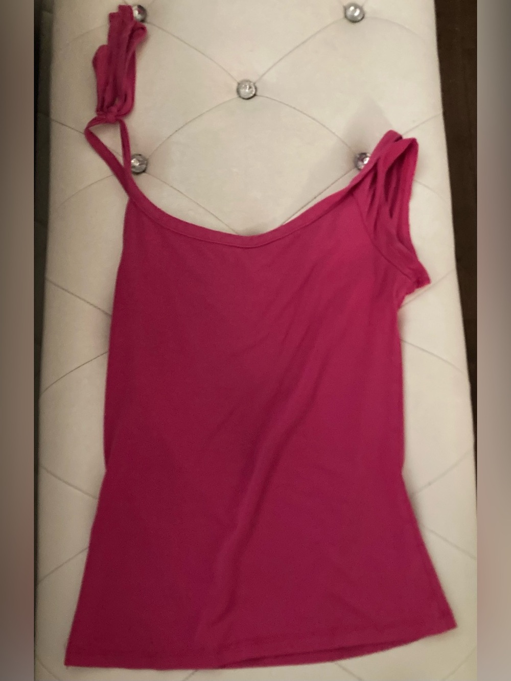 Guess Women’s Hot Pink Tie-Shoulder Tank Top